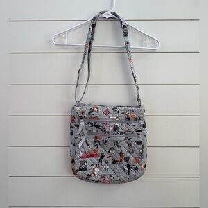 NWOT Vera Bradley “Dog Show” Pattern Trio Zip Hipster Crossbody Bag